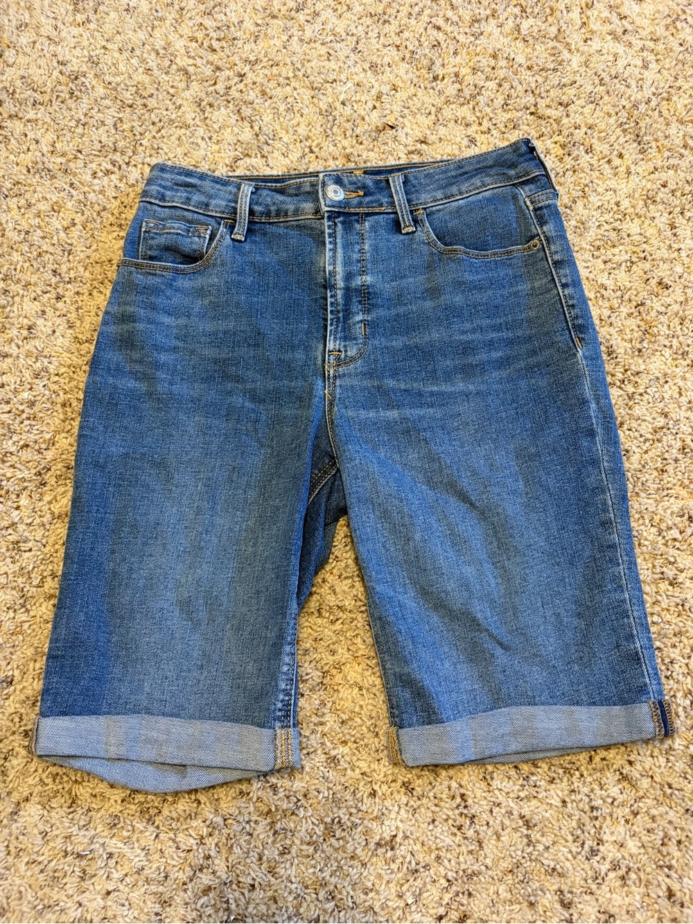 Old Navy Women's Bermuda High Rise Jean Shorts